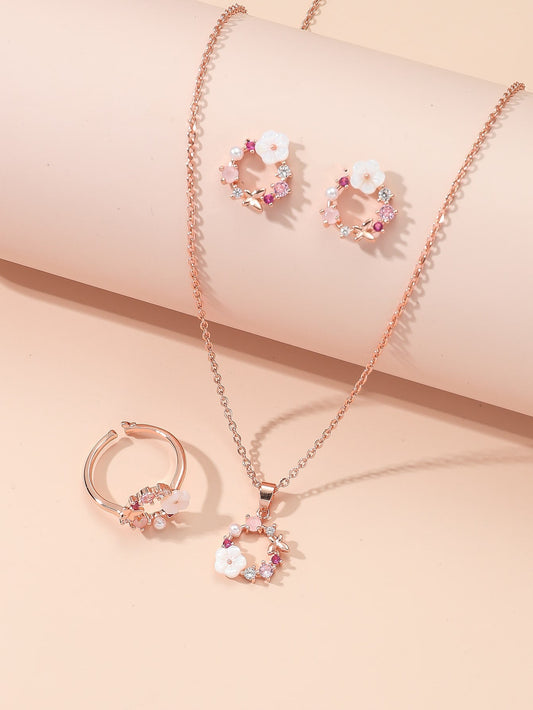 4 Pieces Rose Gold